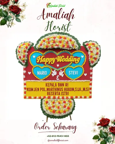 Karangan Papan Bunga Pernikahan di Bulak Lor